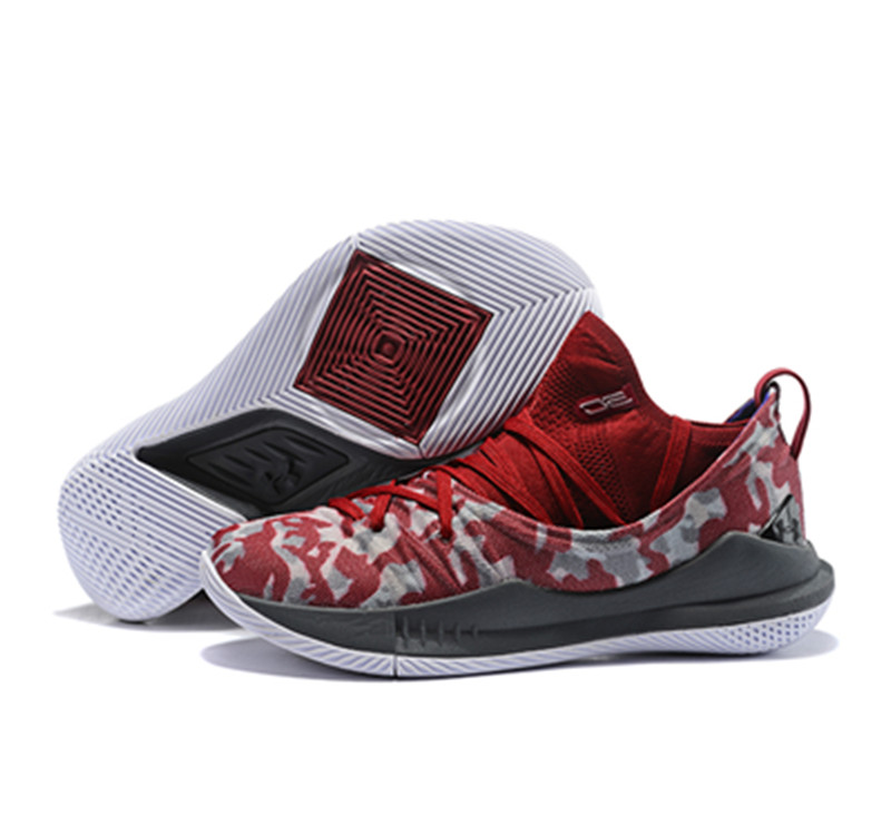 Stephen Curry 5 Red White Grey